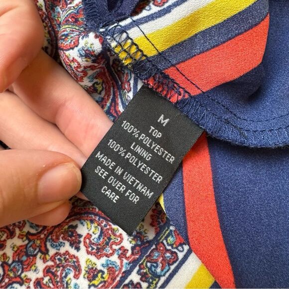 A. Byer paisley handkerchief spaghetti strap tank top/ camisole size m - Picture 8 of 9